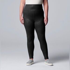 Simply Vera Vera Wang High Rise Faux Leather Leggings